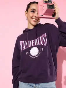 The Roadster Life Co. Embroidered Hooded Oversized Sweatshirt