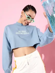 The Roadster Life Co. Typography Printed Crop Sweatshirt