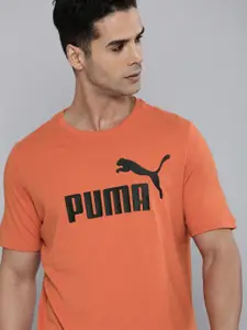 Puma Ess Brand Logo Print Round Neck Knitted Regular Fit T-Shirt