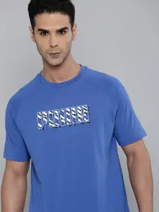 Puma Brand Logo Print Dyna-Mix Graphic Raglan Sleeves Regular Fit Knitted T-Shirt