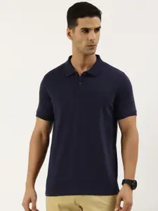 Parx Men Solid Polo Collar Pure Cotton T-shirt