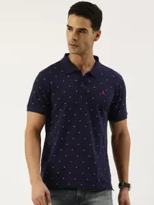 Parx Printed Polo Collar Pure Cotton Nautical T-shirt