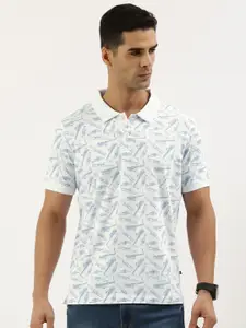 Parx Men Printed Polo Collar Pure Cotton T-shirt