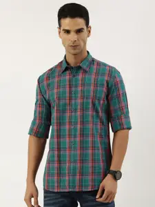 Parx Slim Fit Pure Cotton Checked Casual Shirt