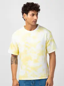 VASTRADO Tie-Dye Round Neck Oversized Fit Cotton Casual T-Shirt