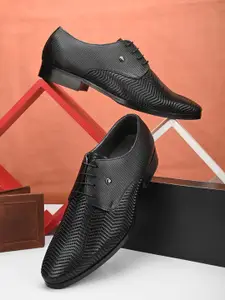 pelle albero Men Textured Formal Derbys