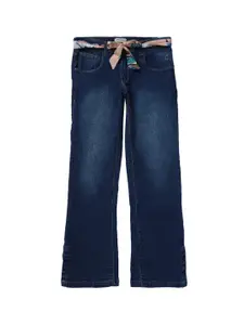 Gini and Jony Girls Mid-Rise Straight Fit Light Fade Jeans