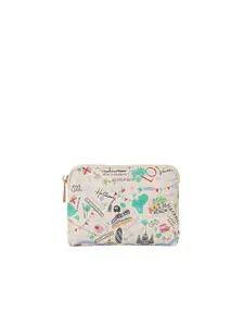 Accessorize London Women London Typography Print Zip Around Wallet