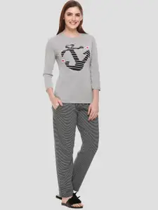 Y&I Graphic Printed Night Suit