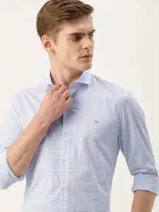 Peter England Men Super Slim Fit Checked Semiformal Shirt