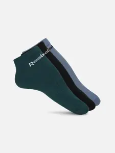 Reebok Men Pack Of 3 Training INSD Patterned Cotton Ankle Length Socks