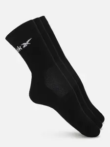 Reebok Men Pack Of 3 Patterned Above Ankle Length Socks