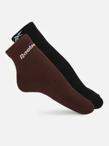 Reebok Men Pack Of 2 Patterned Cotton Ankle Length Socks