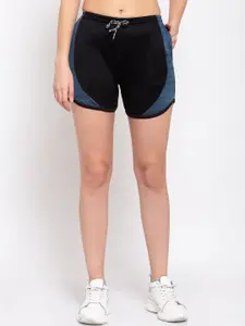 KLOTTHE Women Colourblocked Rapid Dry Sports Shorts