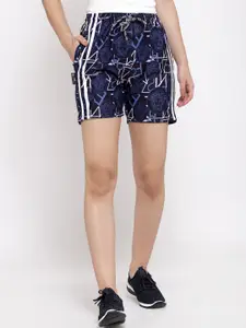 KLOTTHE Women Abstract Printed Rapid Dry Sports Shorts