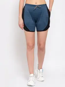 KLOTTHE Women Colourblocked Rapid-Dry Sports Shorts