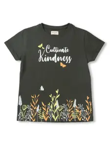 Gini and Jony Infant Girl Graphic printed Round Neck Cotton T-Shirt