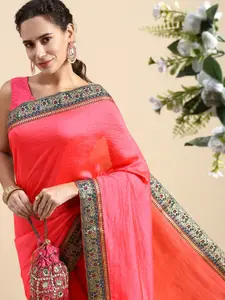 Indian Women Embellished Zari Saree