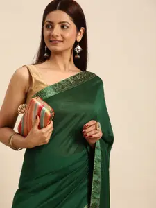 Indian Women Zari Silk Blend Saree