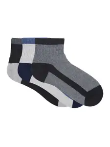 Balenzia Men Pack Of 3 Patterned Ankle Sports Socks