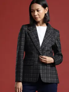 All About You Formals Checked Single-Breasted Blazer
