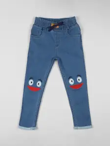 A-Okay Girls High-Rise Slim Fit Embroidered Jeans