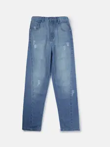 Gini and Jony Boys Mid-Rise Mildly Distressed Light Fade Jeans