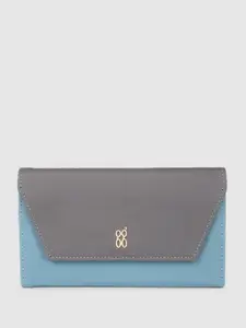 Baggit Women Bichrome Solid Three Fold Wallet