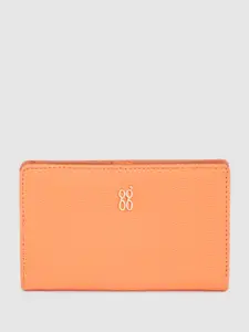 Baggit Women Micro Checks Textured PU Two Fold Wallet