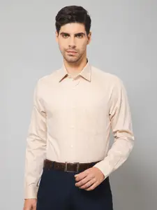Cantabil Self Design Textured Smart Cotton Formal Shirt
