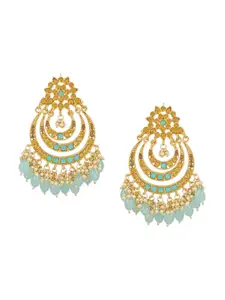 I Jewels Gold-Plated Contemporary Chandbalis Earrings