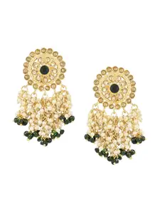 I Jewels Gold-Plated Contemporary Jhumkas Earrings
