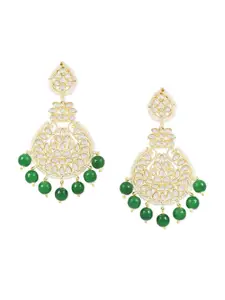 I Jewels Gold-Plated Contemporary Drop Earrings