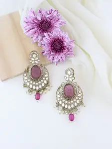 I Jewels Gold-Plated Contemporary Drop Earrings