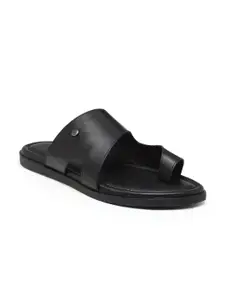 BEAVER Men Textured Leather Comfort Sandals
