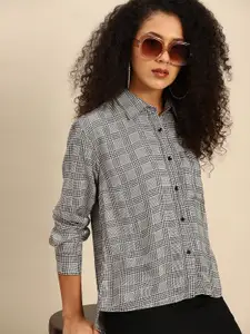 DENNISON Women Smart Opaque Checked Casual Shirt