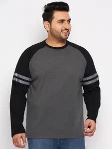 Club York Plus Size Round Neck Raglan Sleeves T-shirt