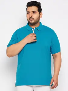 Club York Plus Size Polo Collar T-shirt