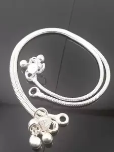 RUHI COLLECTION Set Of 2 Silver-Plated Anklets