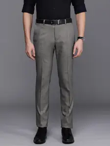 Raymond Men Flat Front Slim Fit Formal Trousers