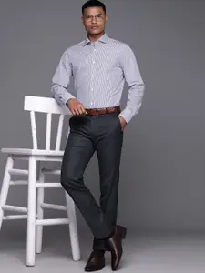 Raymond Men Striped Slim Fit Trousers