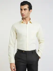 Raymond Men Pure Cotton Textured Slim Fit Formal Shirt