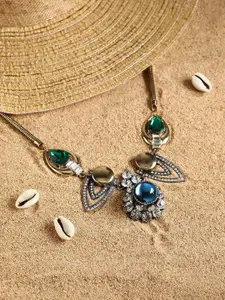 SOHI Gold-Plated Statement Necklace