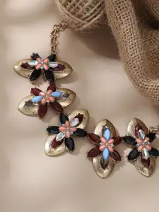 SOHI Gold-Plated Statement Necklace