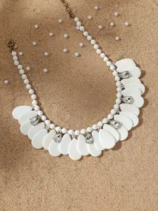 SOHI Gold-Plated Stone-Studded Necklace