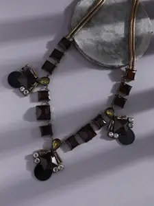 SOHI Gold-Plated Statement Necklace