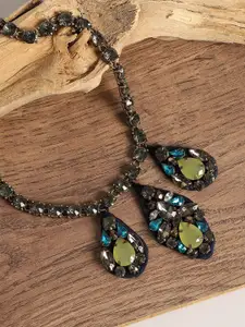 SOHI Gold-Plated Statement Necklace