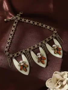 SOHI Gold-Plated Stone-Studded Necklace