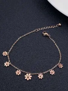 ZIVOM Rose Gold-Plated Charm Bracelet