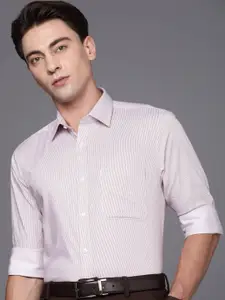 Raymond Self-Striped Slim Fit Pure Cotton Formal Shirt